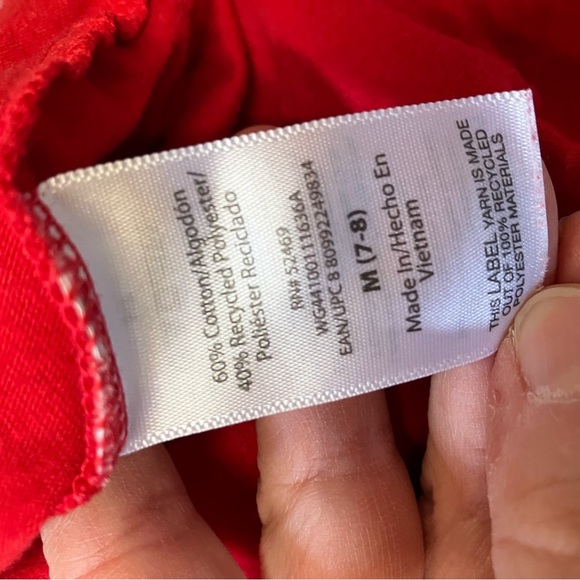 Denim and Red Kids Dress Set - Picture 10 of 11